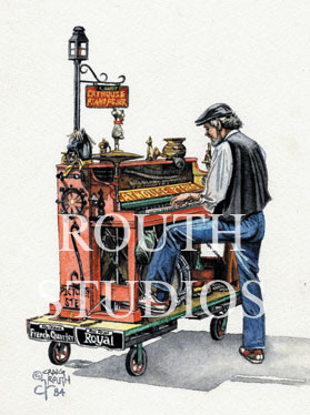 Craig Routh, Artist & Illustrator - "The Cathouse Piano Player"