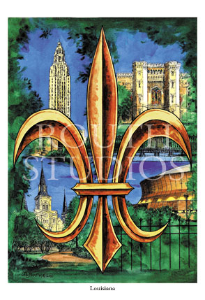 Craig Routh, Artist & Illustrator - "Louisiana Fleur-de-lis"