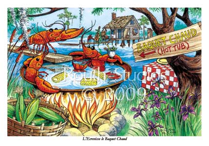 Craig Routh, Artist & Illustrator - "Crawfish Hot Tub"