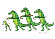 Alligator and Frog Chorus Line