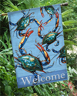 Blue Crabs Welcome Flag