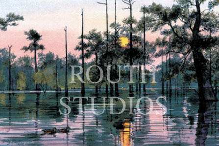 Craig Routh, Artist & Illustrator - "Atchafalaya Sunset"