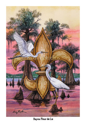 Craig Routh, Artist & Illustrator - "Bayou Fleur-de-lis"