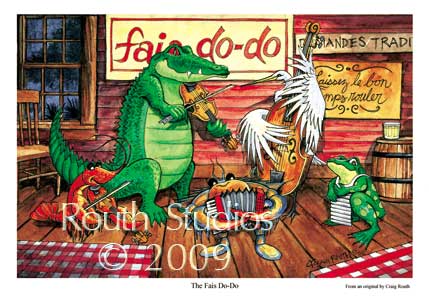 Cajun Band at the Fais do-do art print