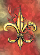 Fluer de lis Crawfish fleur-de-lis fleurdelis